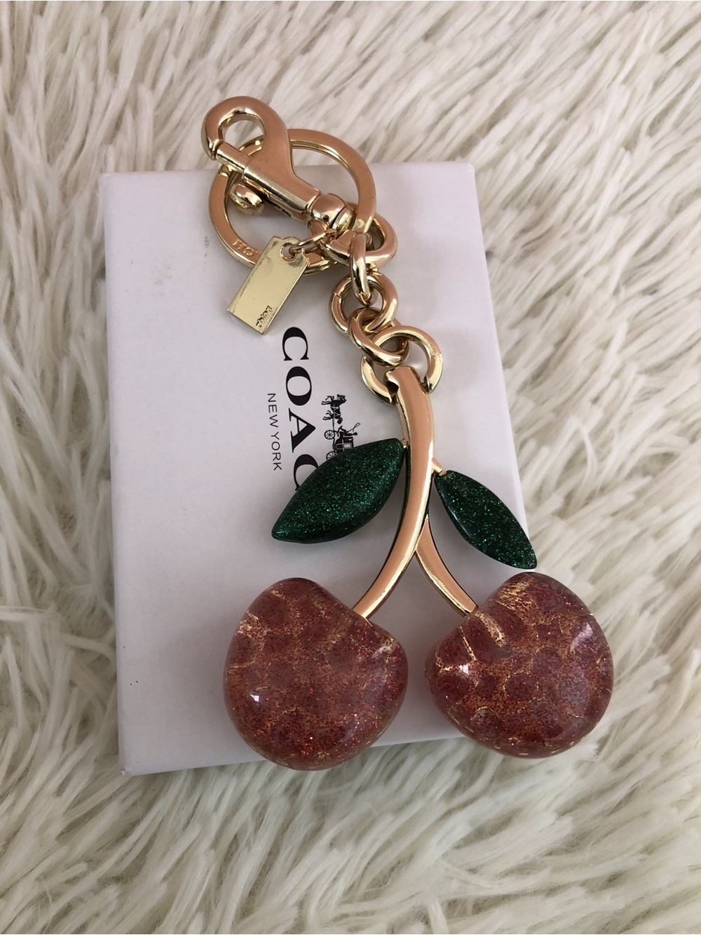 Coach Cherry Keychain Bag Charm